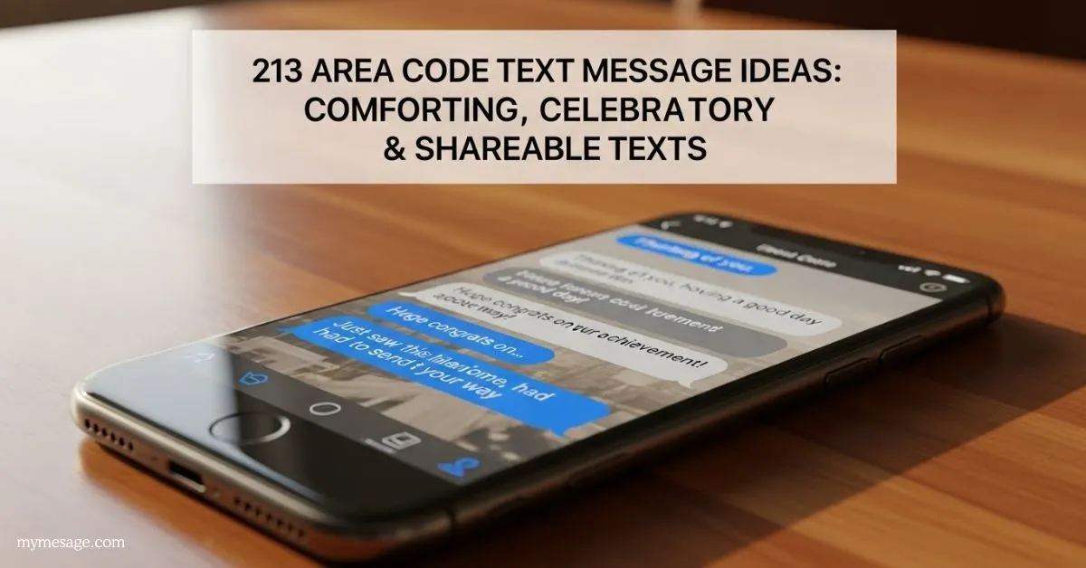 213 Area Code Text Message