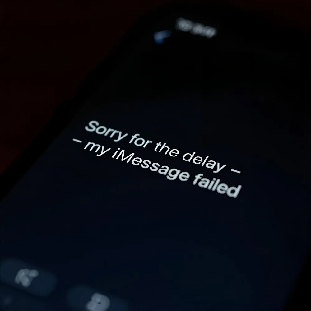 Apology Messages After iMessage Delay 