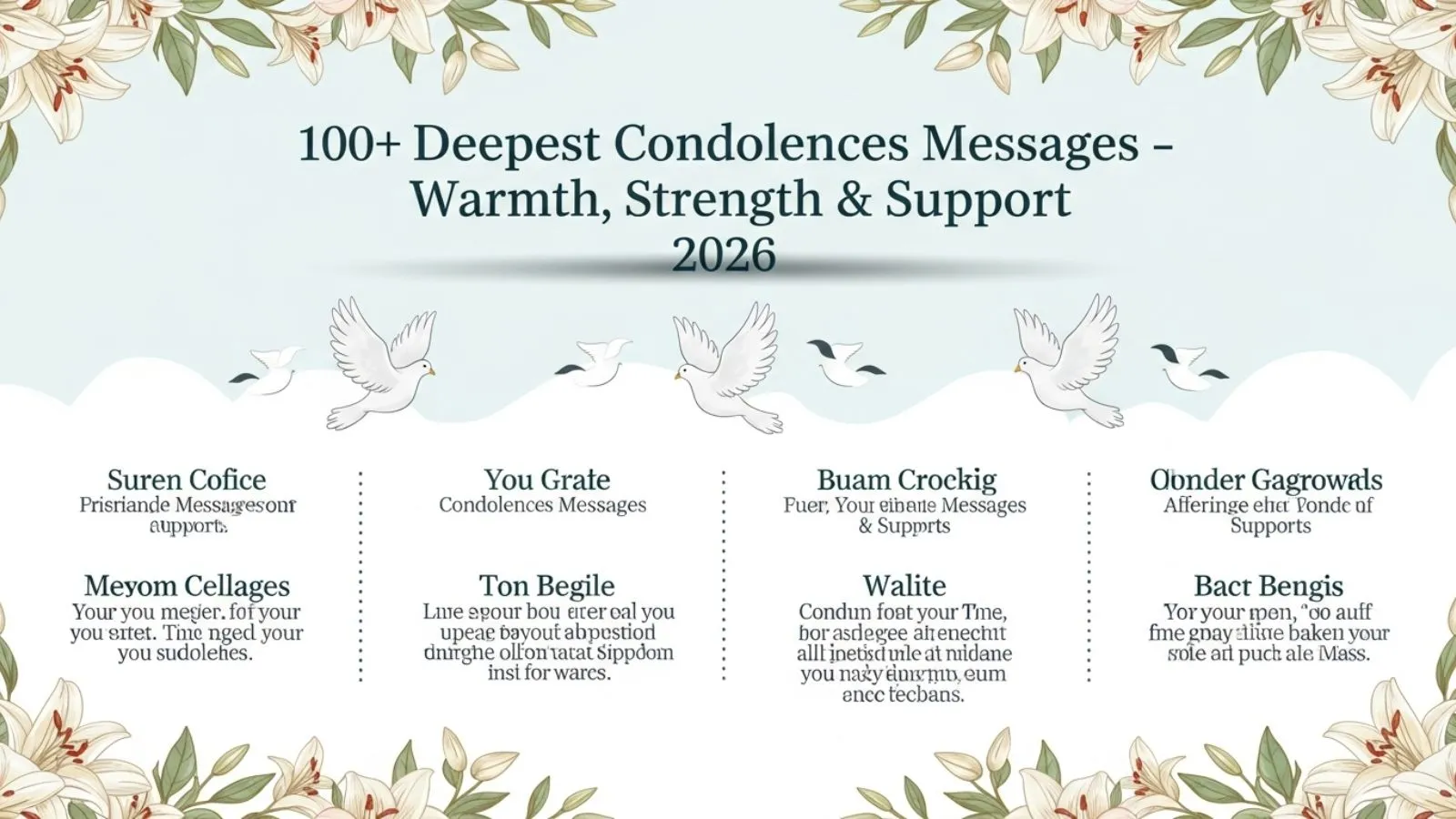 Deepest Condolences Messages