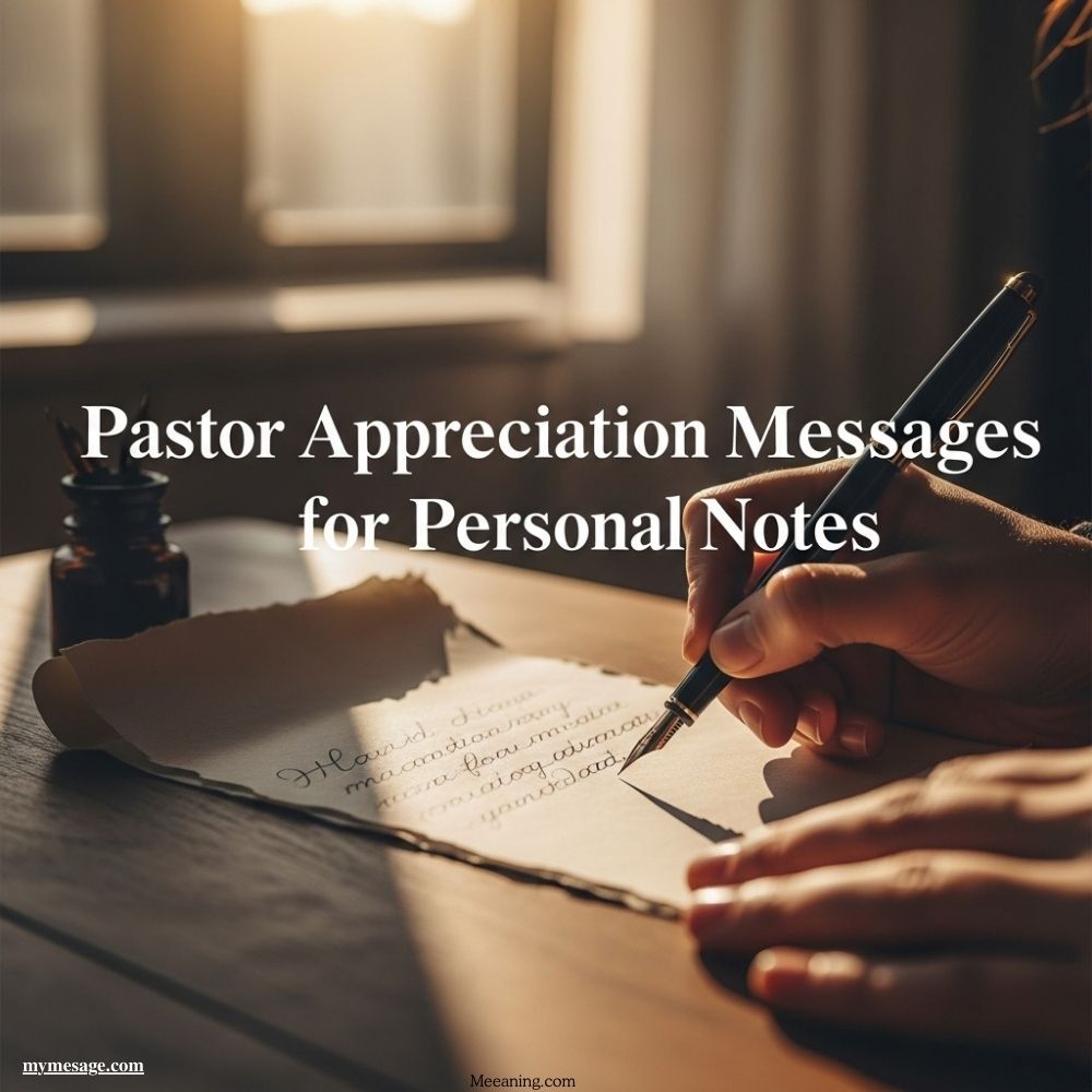 Pastor Appreciation Messages For Personal Notes