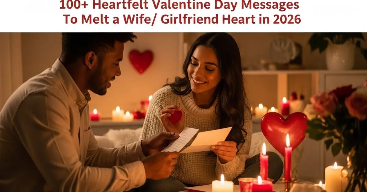 100+ Heartfelt Valentine Day Messages To Melt Wife/ Girlfriend Heart in 2026