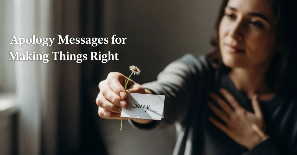Apology Messages For Making Things Right