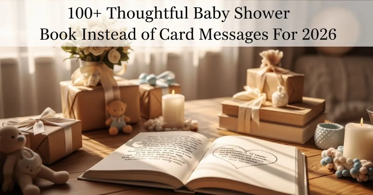 Baby Shower Book Instead of Card Messages