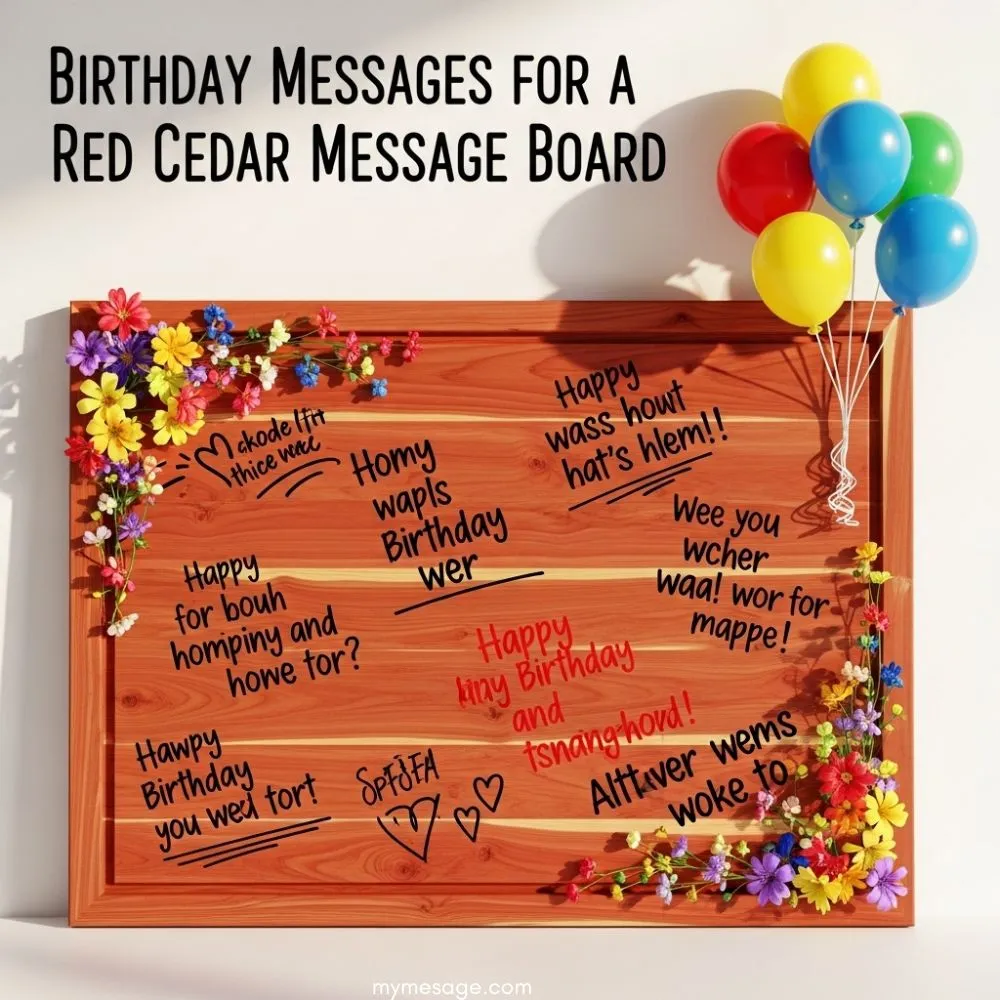 Birthday Messages For a Red Cedar Message Board