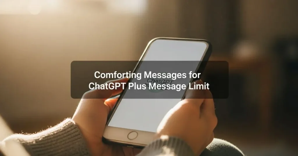 Comforting Messages For ChatGPT Plus Message Limit