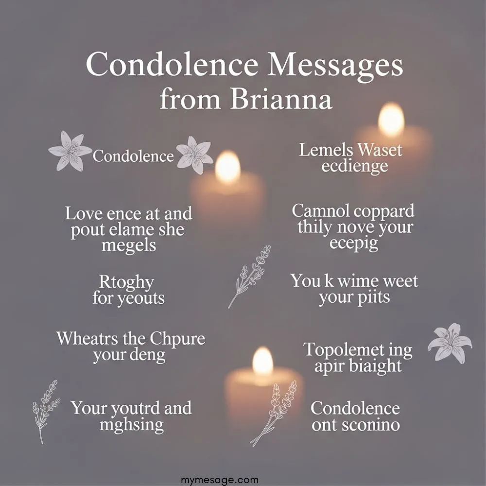 Condolence Messages From Brianna