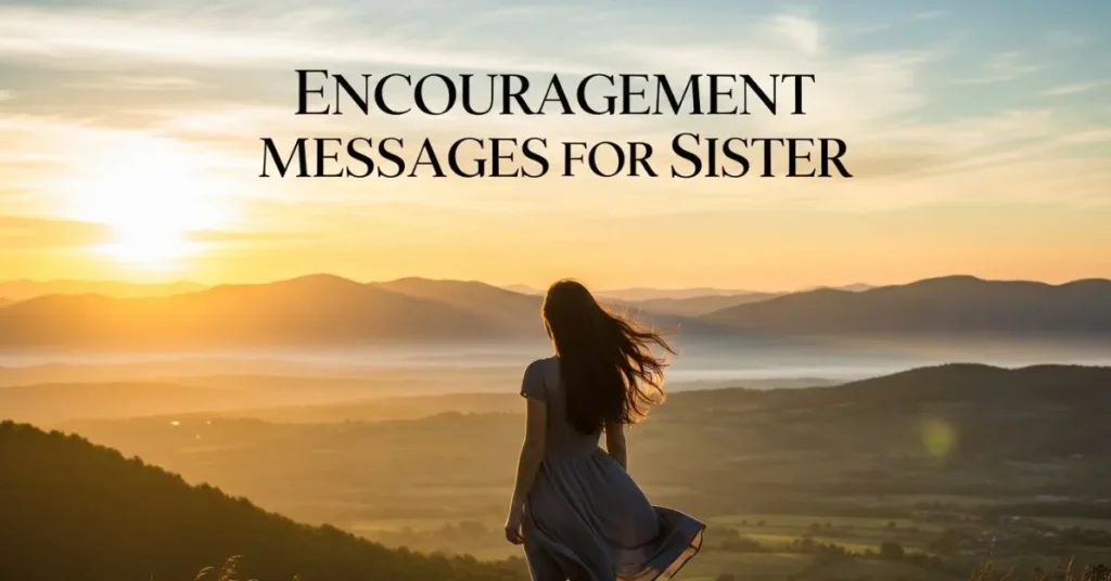 Encouragement Messages For Sister