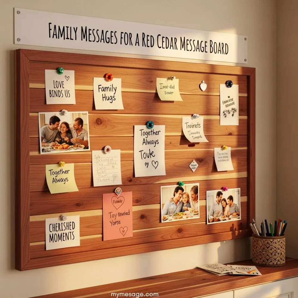 Family Messages For a Red Cedar Message Board