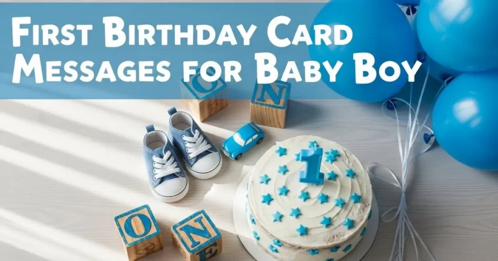 First Birthday Card Messages For Baby Boy