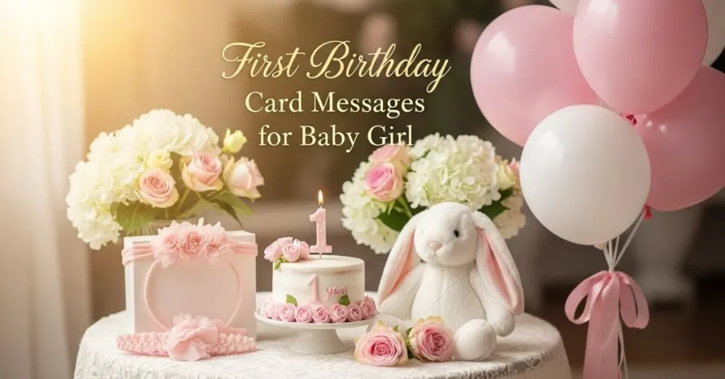 First Birthday Card Messages For Baby Girl