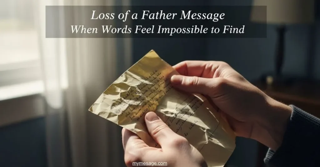 Loss of a Father Message When Words Feel Impossible To Find