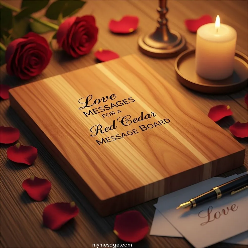  Love Messages For a Red Cedar Message Board