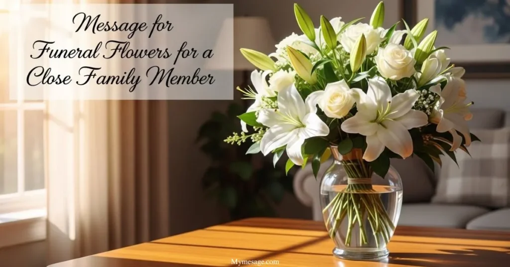 Message For Funeral Flowers For a Close Family Member