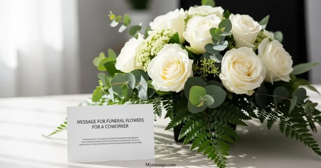 Message For Funeral Flowers for a Coworker