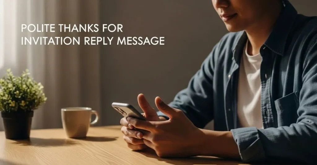 Polite Thanks For Invitation Reply Message