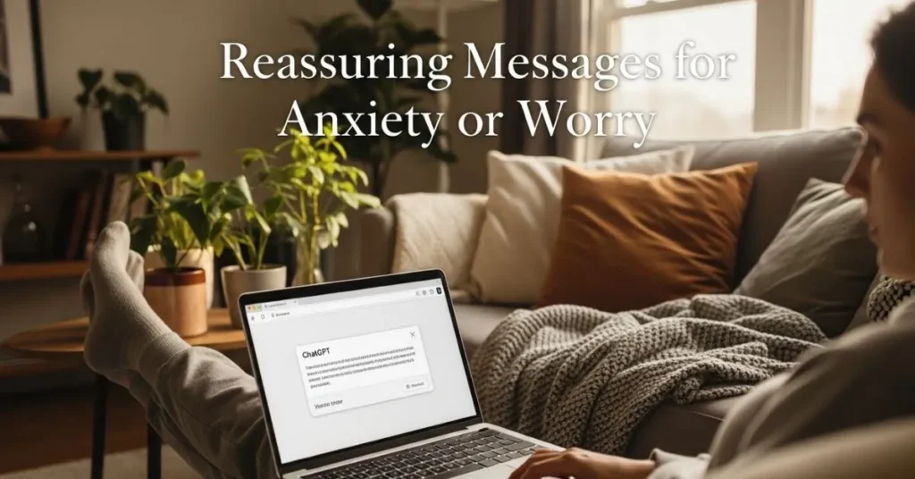 Reassuring Messages For Anxiety or Worry