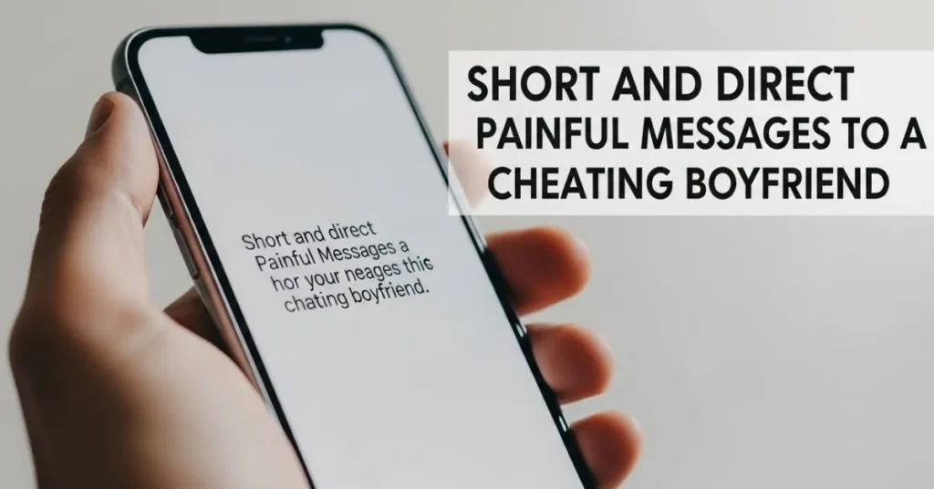 Short and Direct Painful Messages To a Cheating Boyfriend