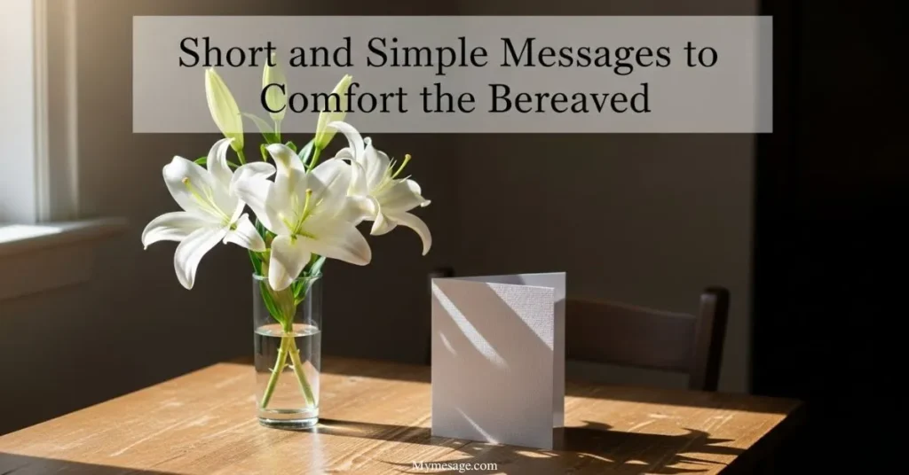 Short and Simple Messages To Comfort the Bereaved