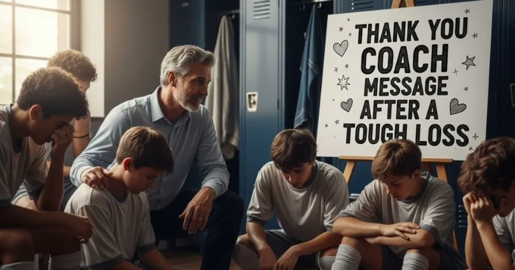 Thank You Coach Message After a Tough Loss
