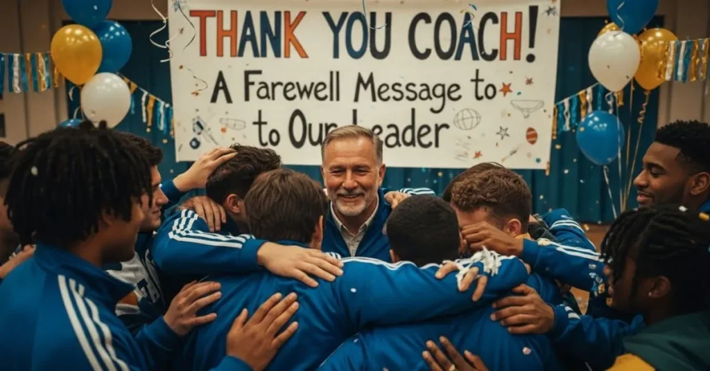 Thank You Coach Message For Farewell or Goodbye