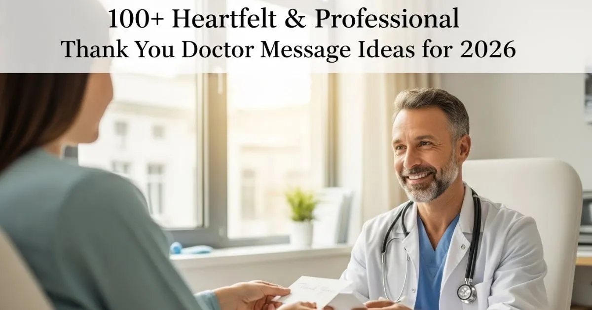 Thank You Doctor Message