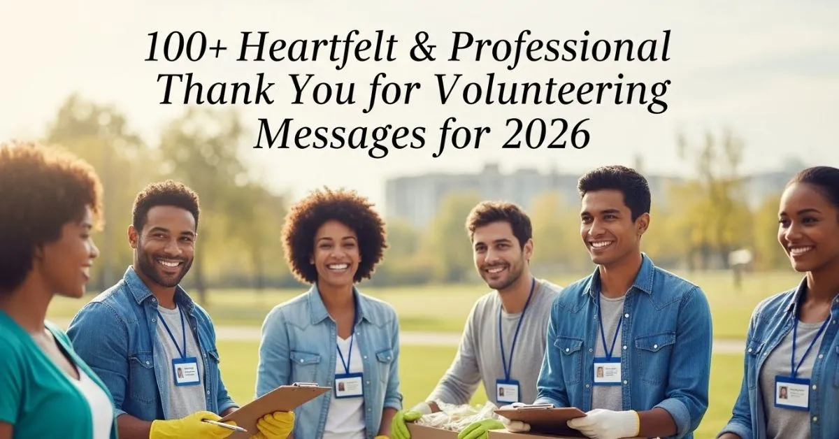 Thank You for Volunteering Messages