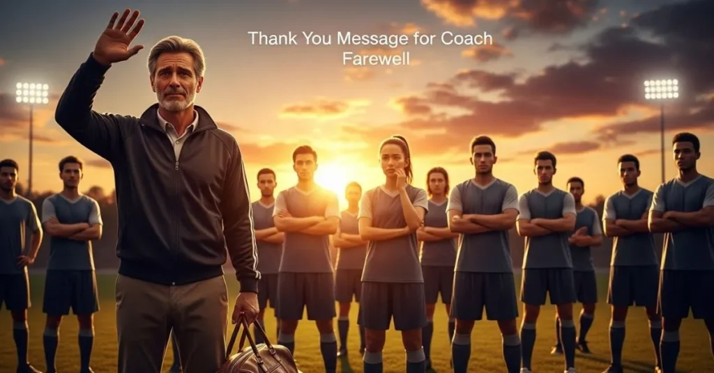 Thank You Message For Coach Farewell