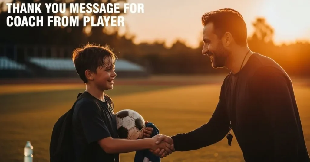 Thank You Message For Coach from Player