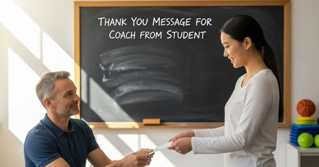 Thank You Message For Coach from Student
