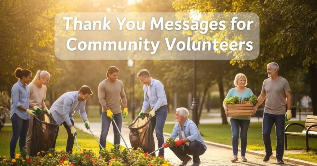 Thank You Messages For Community Volunteers