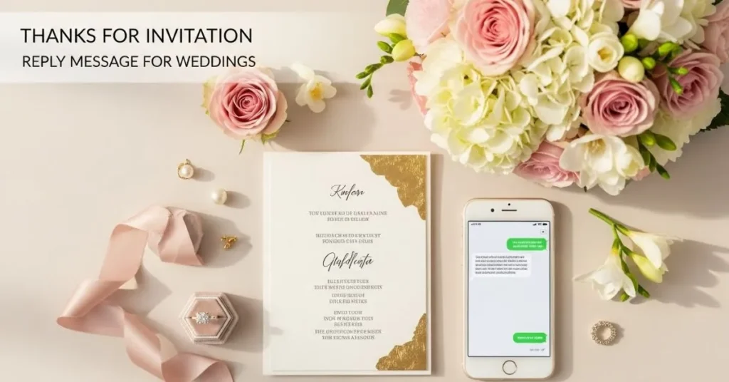 Thanks for Invitation Reply Message For Weddings