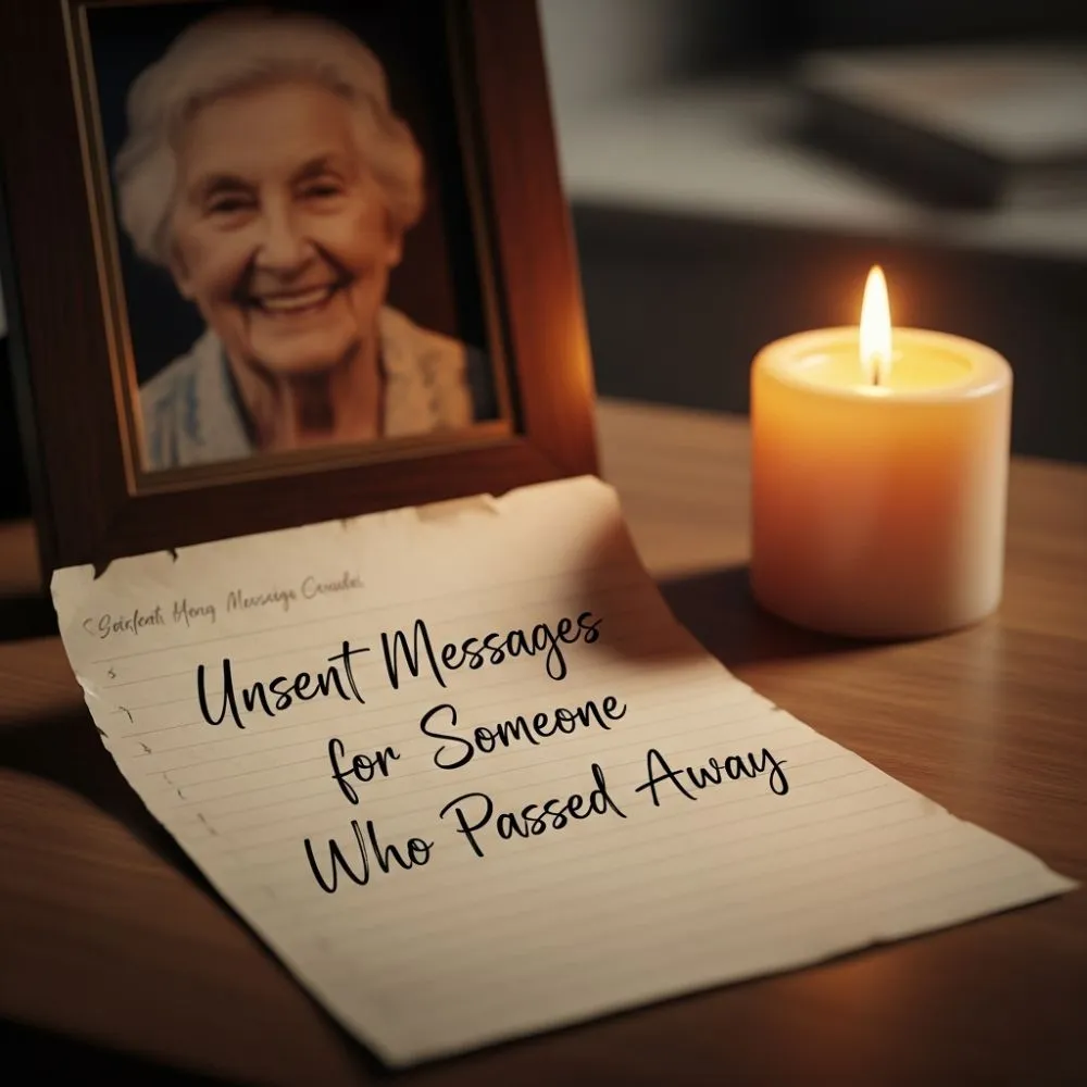 Unsent Messages For Someone Who Passed Away