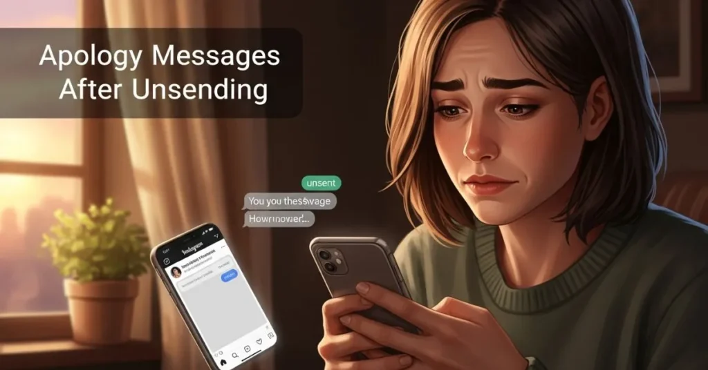 Apology Messages After Unsending