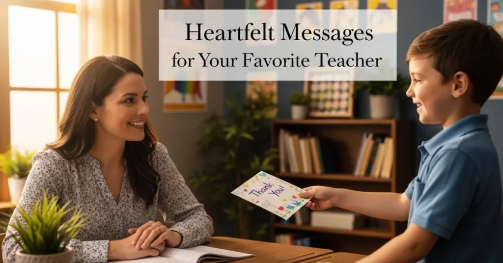 Heartfelt Messages For Your Favorite Teacher
