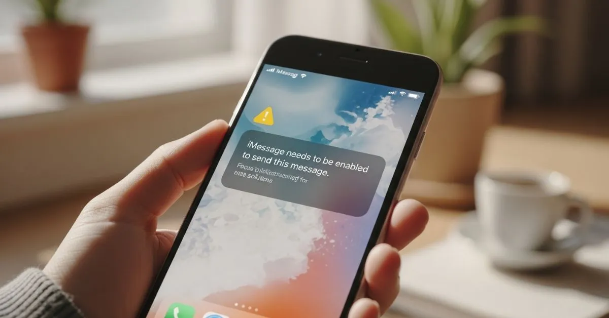iMessage Needs To Be Enabled To Send This Message
