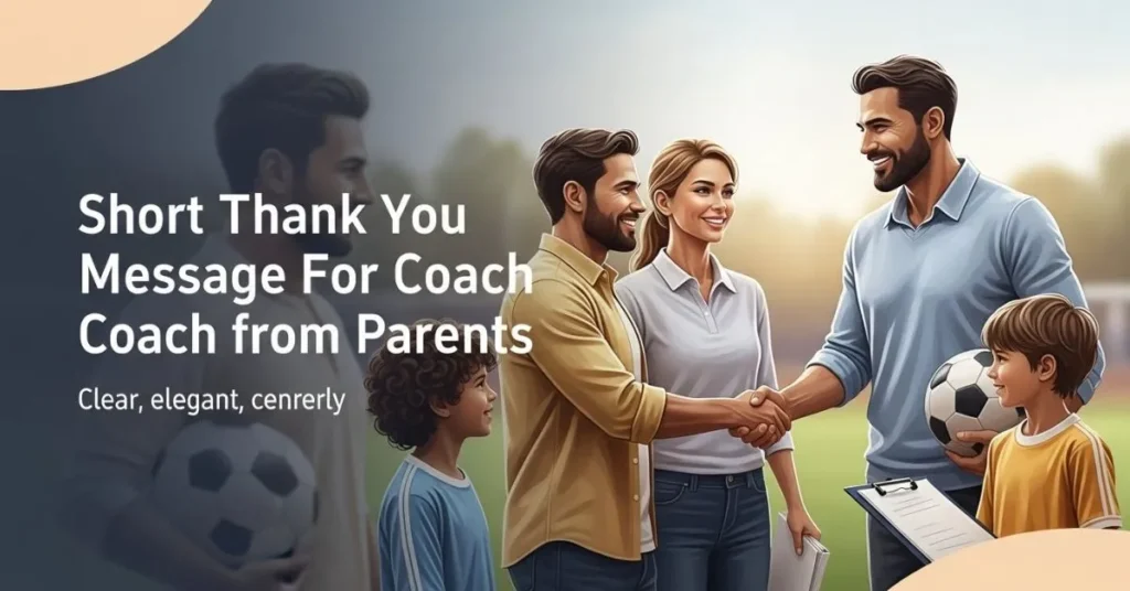 Short Thank You Message For Coach from Parents