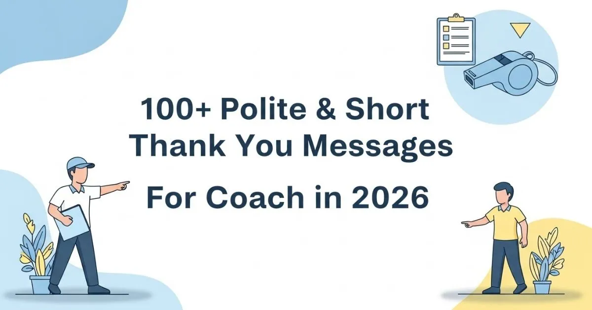 Short Thank You Messages For Coach