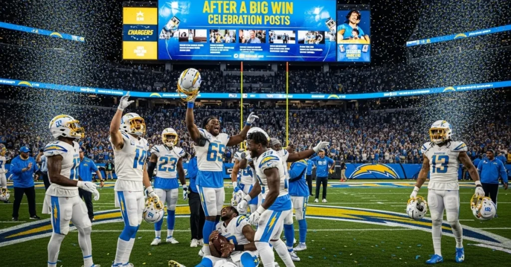 After a Big Win Celebration Posts