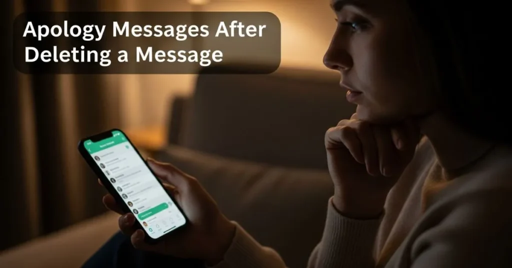 Apology Messages After Deleting a Message