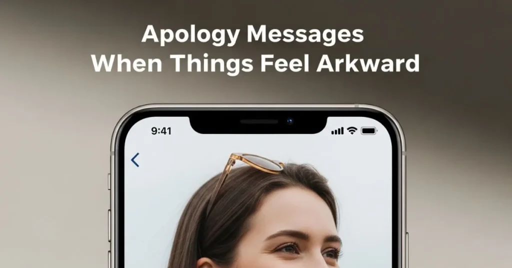 Apology Messages When Things Feel Awkward