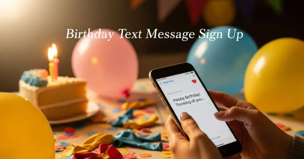 Birthday Text Message Sign Up