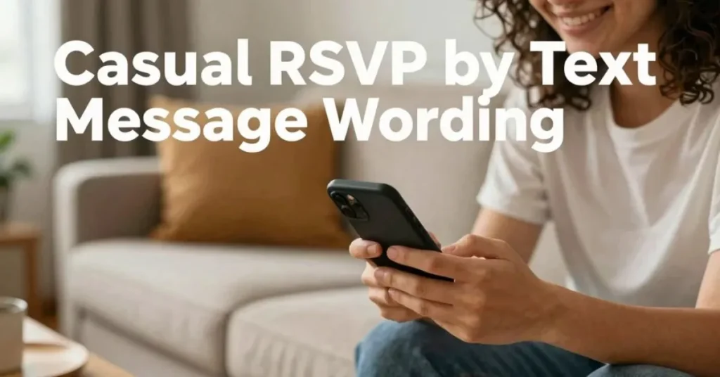 Casual RSVP by Text Message Wording