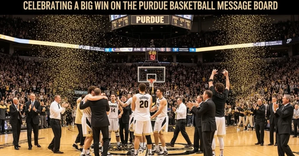 Celebrating a Big Win on the Purdue Basketball Message Board