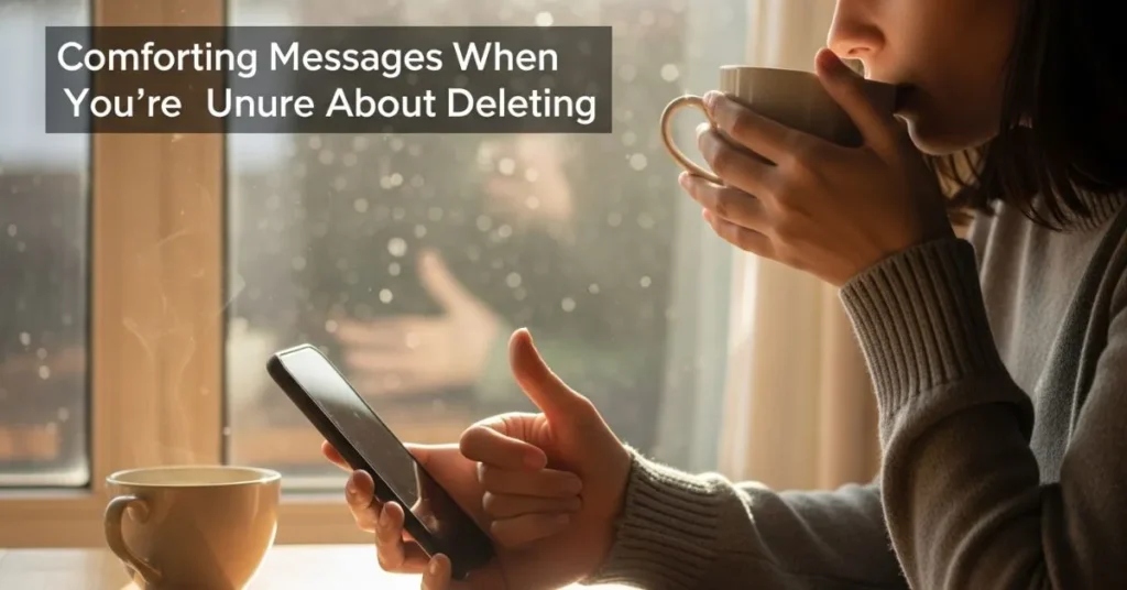 Comforting Messages When You’re Unsure About Deleting