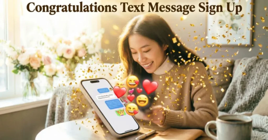 Congratulations Text Message Sign Up