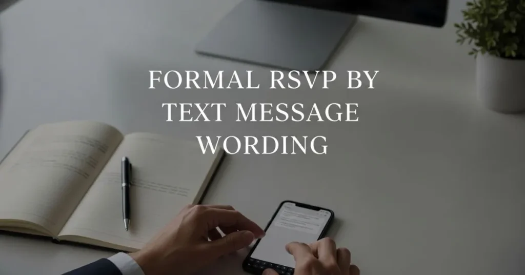 Formal RSVP by Text Message Wording