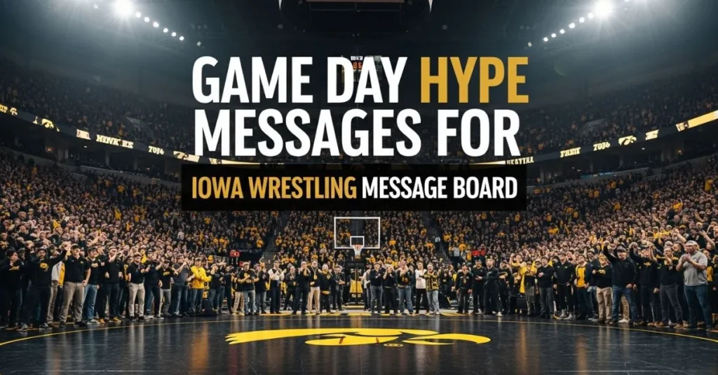 Game Day Hype Messages for Iowa Wrestling Message Board