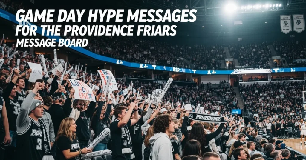 Game Day Hype Messages for the Providence Friars Message Board