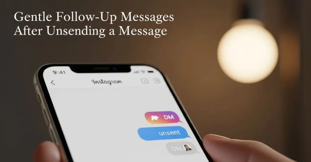 Gentle Follow-Up Messages After Unsending a Message