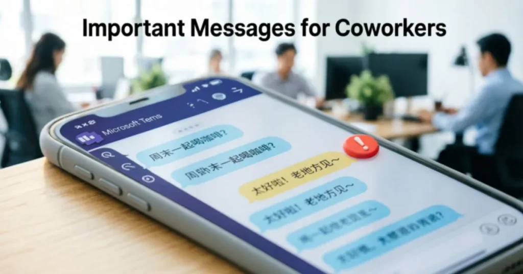 Important Messages For Coworkers